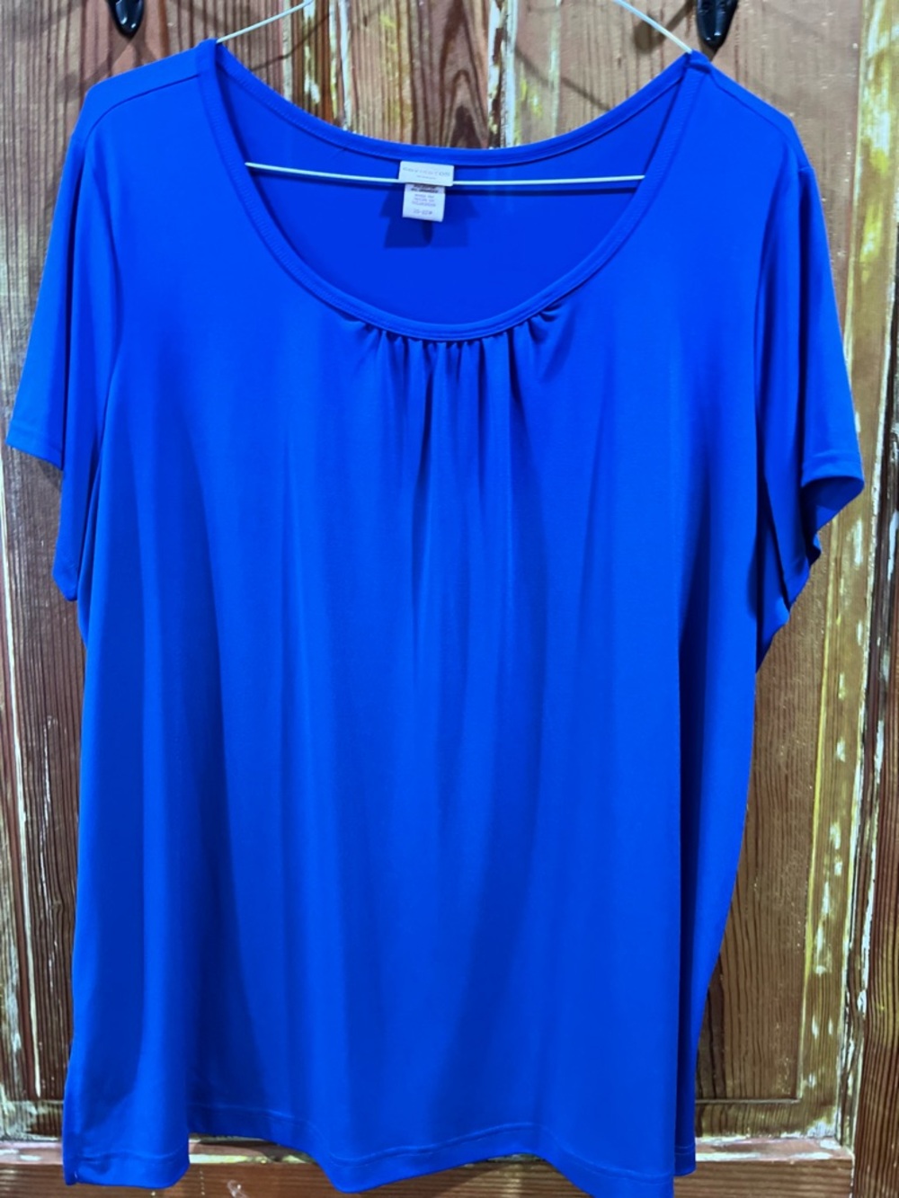 Covington Scoop Neck Short Sleeve Top - Cobalt Blue